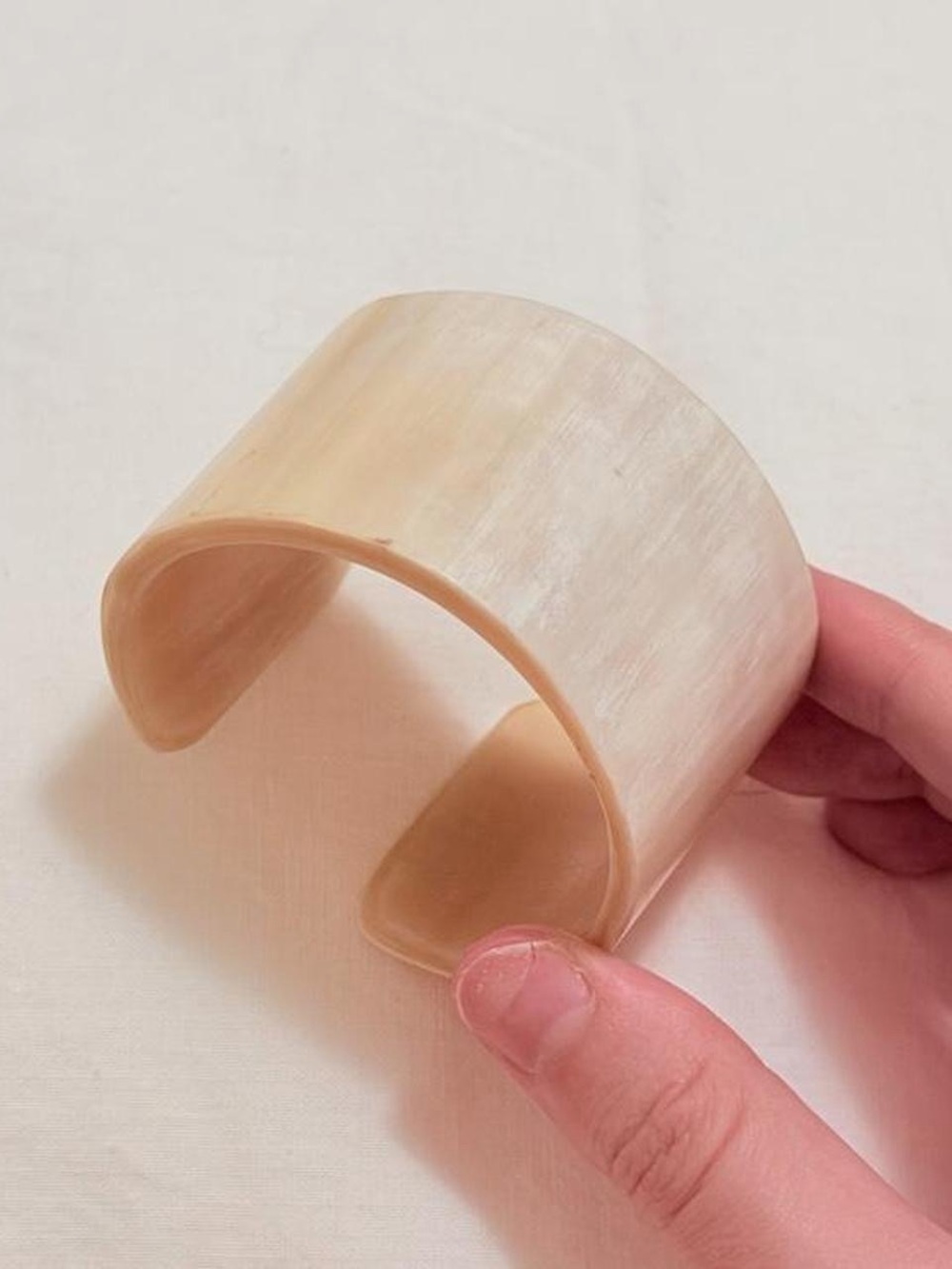 Bohemian Minimalist Natural Animal Horn Cuff Bracelet 